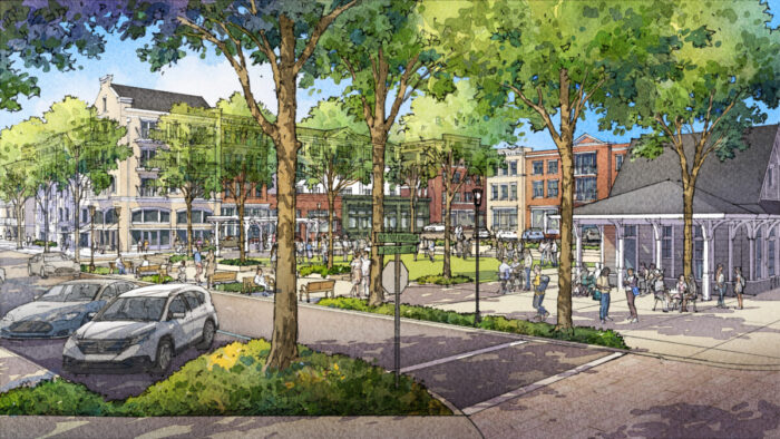 Project: Nolensville Town Center, Tennessee; Development: Land Innovations; Civil Engineer: RAWSO Constructors; Stormwater Consultant: Jen-Hill Construction Materials
